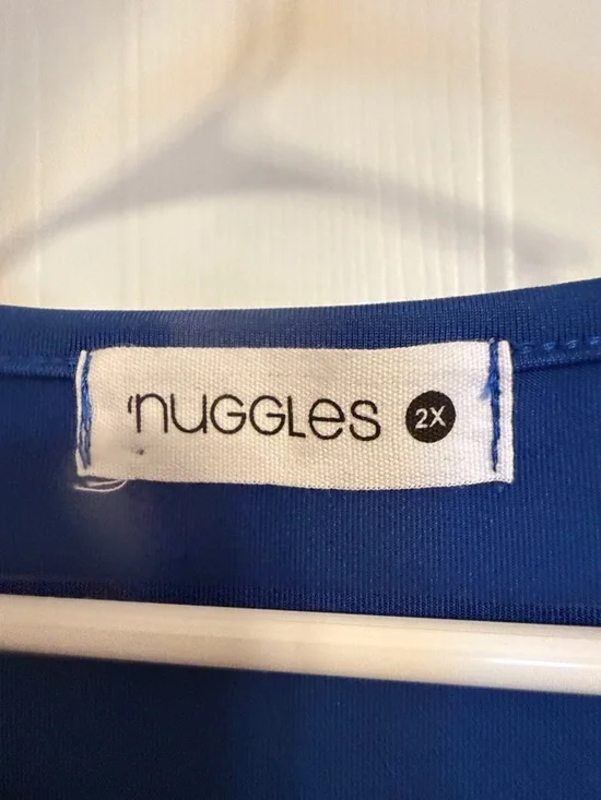 Royal Blue High-Low Ruffle Tunic - Picture 2 of 4